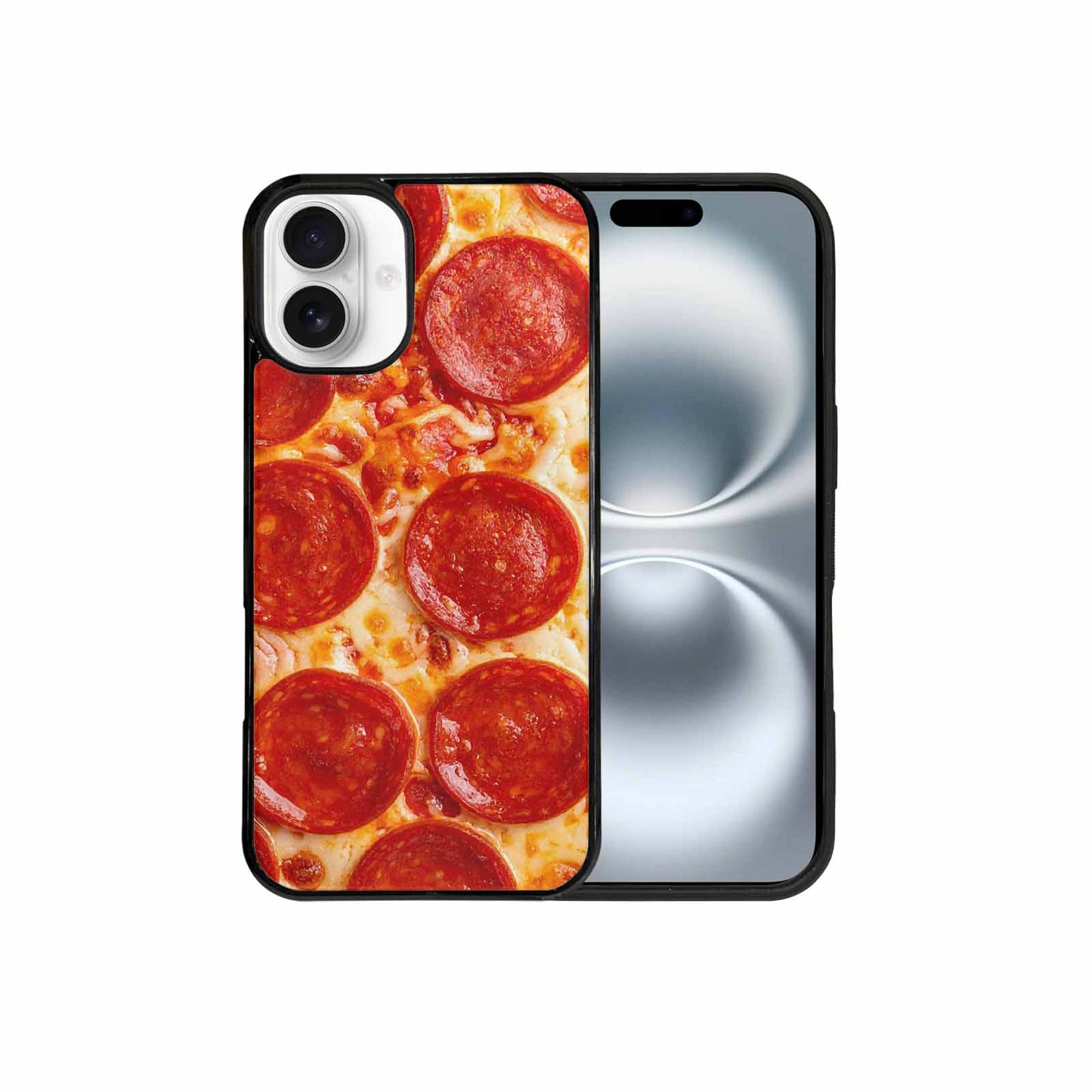 iPhone 16 Plus Case — Pepperoni Pizza Print Custom, Custom Phone Case