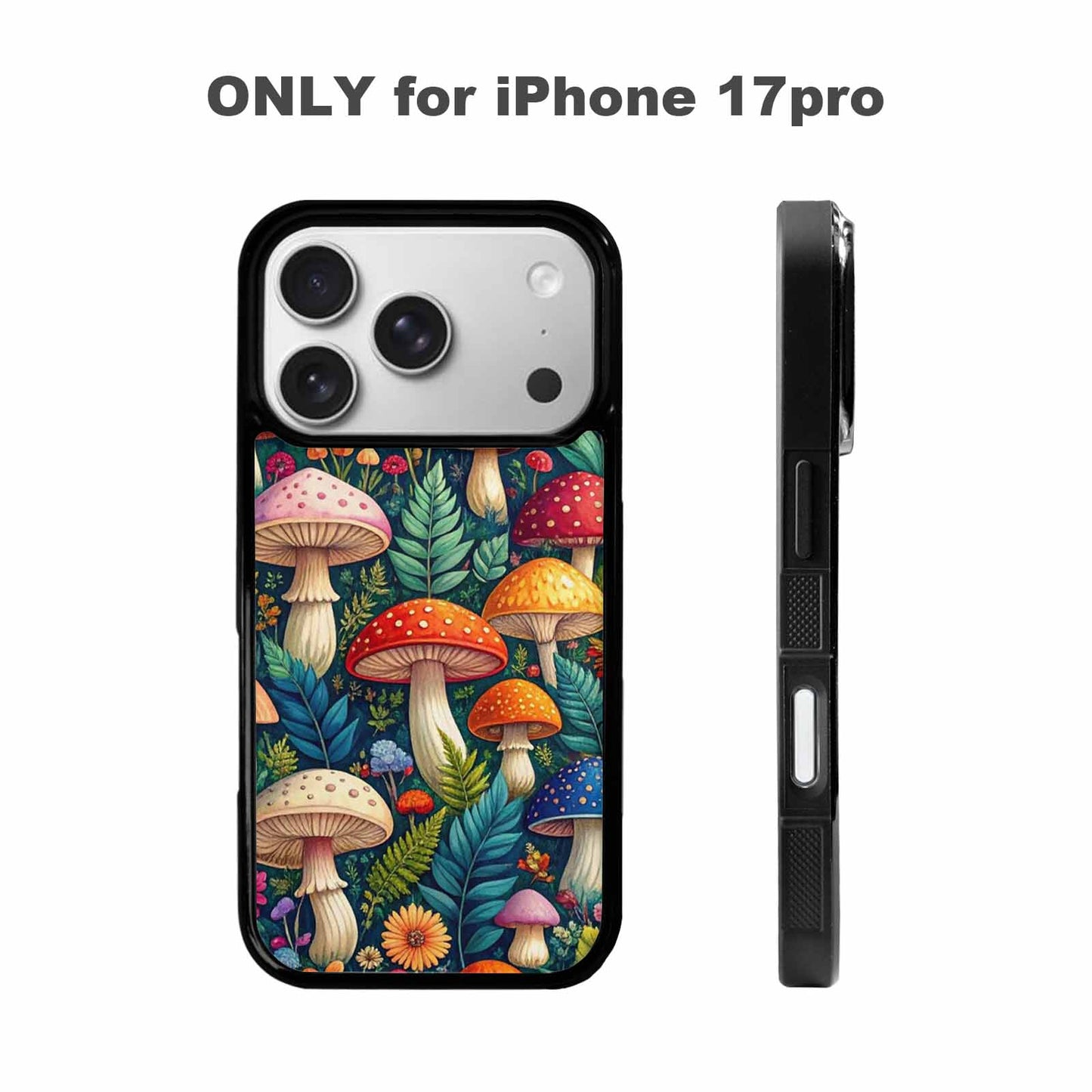 iPhone 17 Pro Case — Mushrooms Botanicalmushrooms P Ias Floral, Customized Protective Case