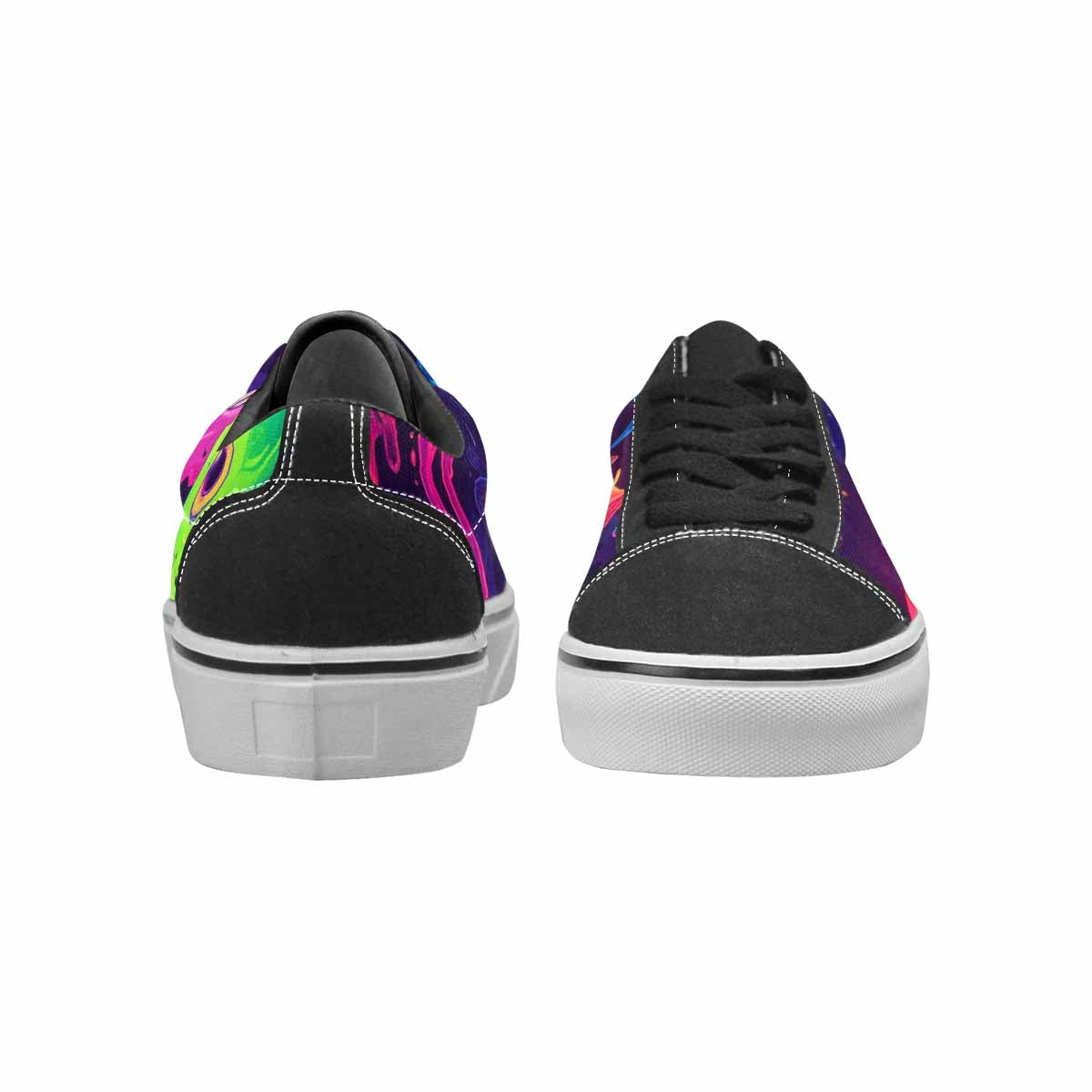 WOMEN'S Ice Cream Monsters  Lace-Up Canvas Kaleidoscope Sneakers