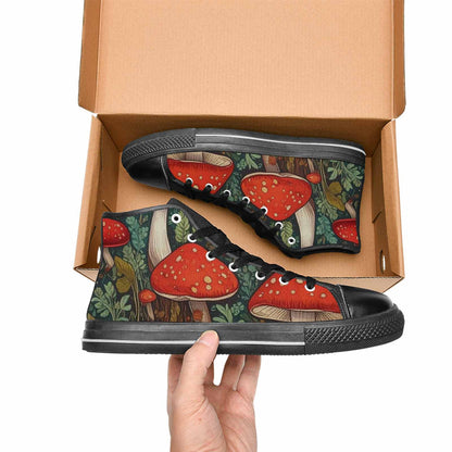 MEN'S Mushroom High Top Canvas Vivid Custom Sneakers