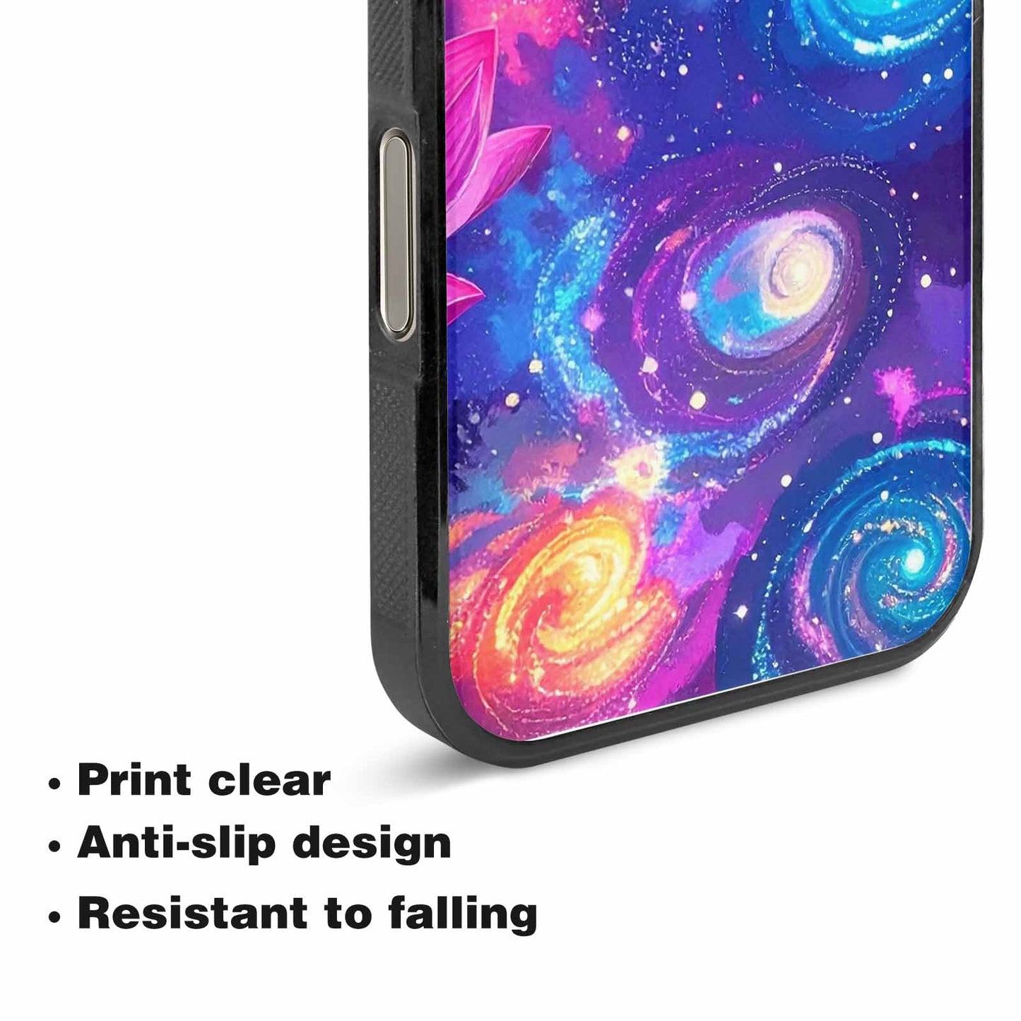 iPhone 15 Pro Max Case — Lotus Galaxy Art Seamless Pattern Vibrant, Personalized Phone Case