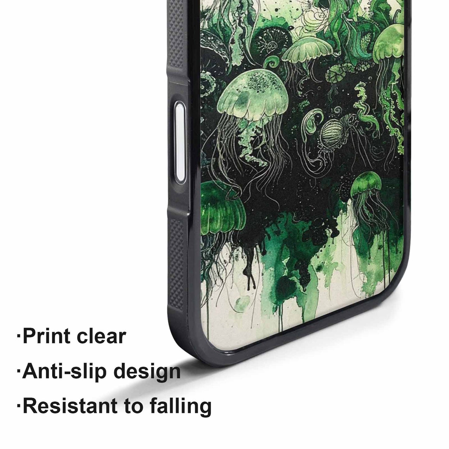 iPhone 17 Pro Max Case — Sea Creature Burst Black Original Art, Personalized Phone Case
