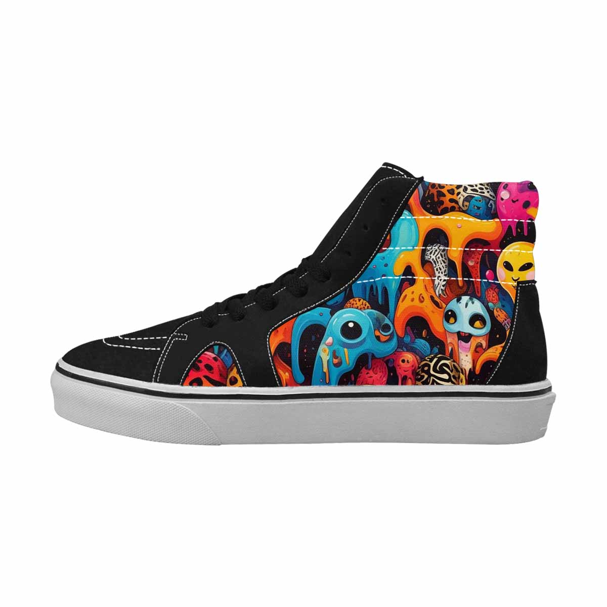 MEN'S Melting Aliens High Top Canvas Y2K Custom Shoes