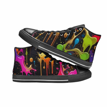 MEN'S Paint Splatter High Top Canvas Aesthetic Custom Sneakers
