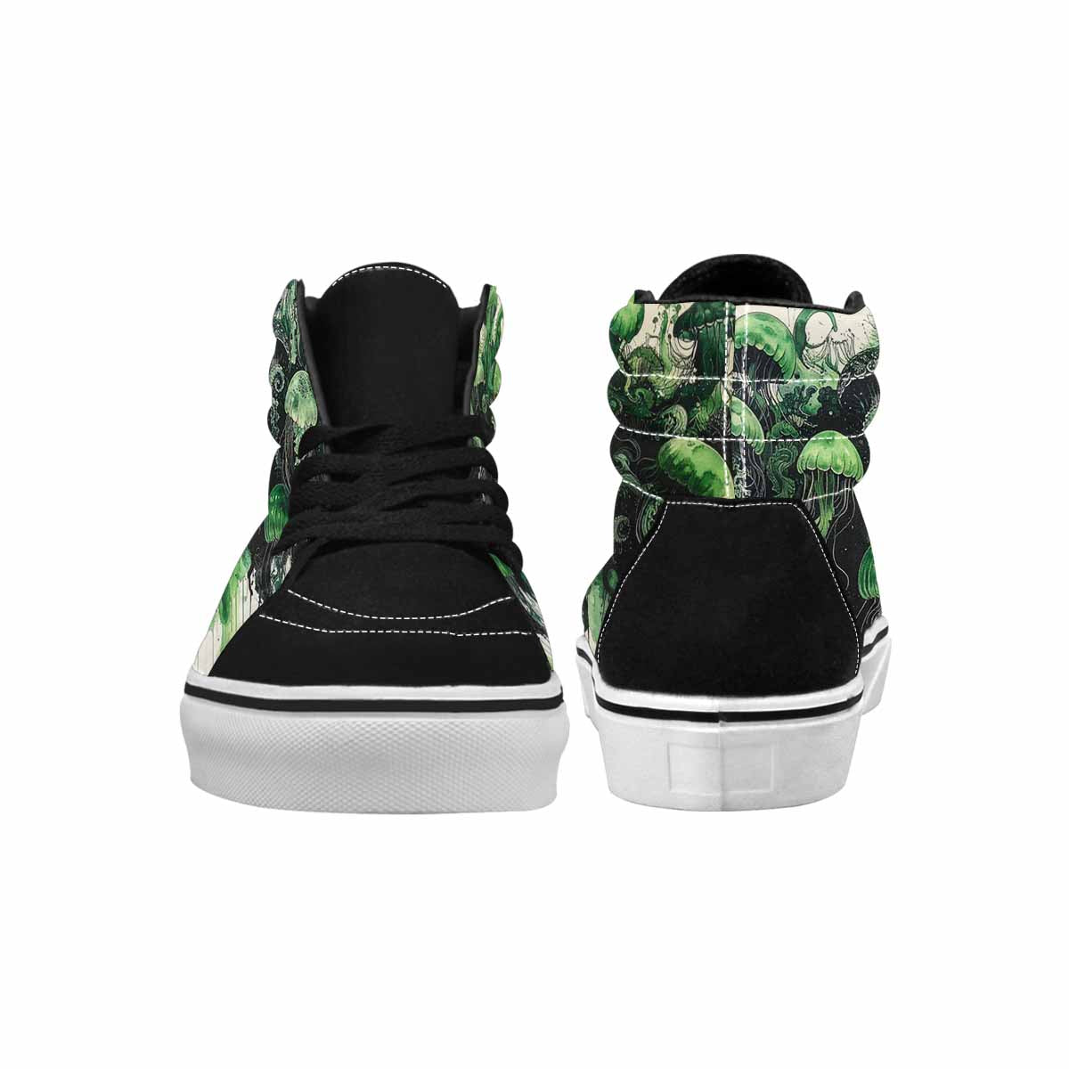 MEN'S Sea Creature Burst High Top Canvas Wallpaper Art Sneakers