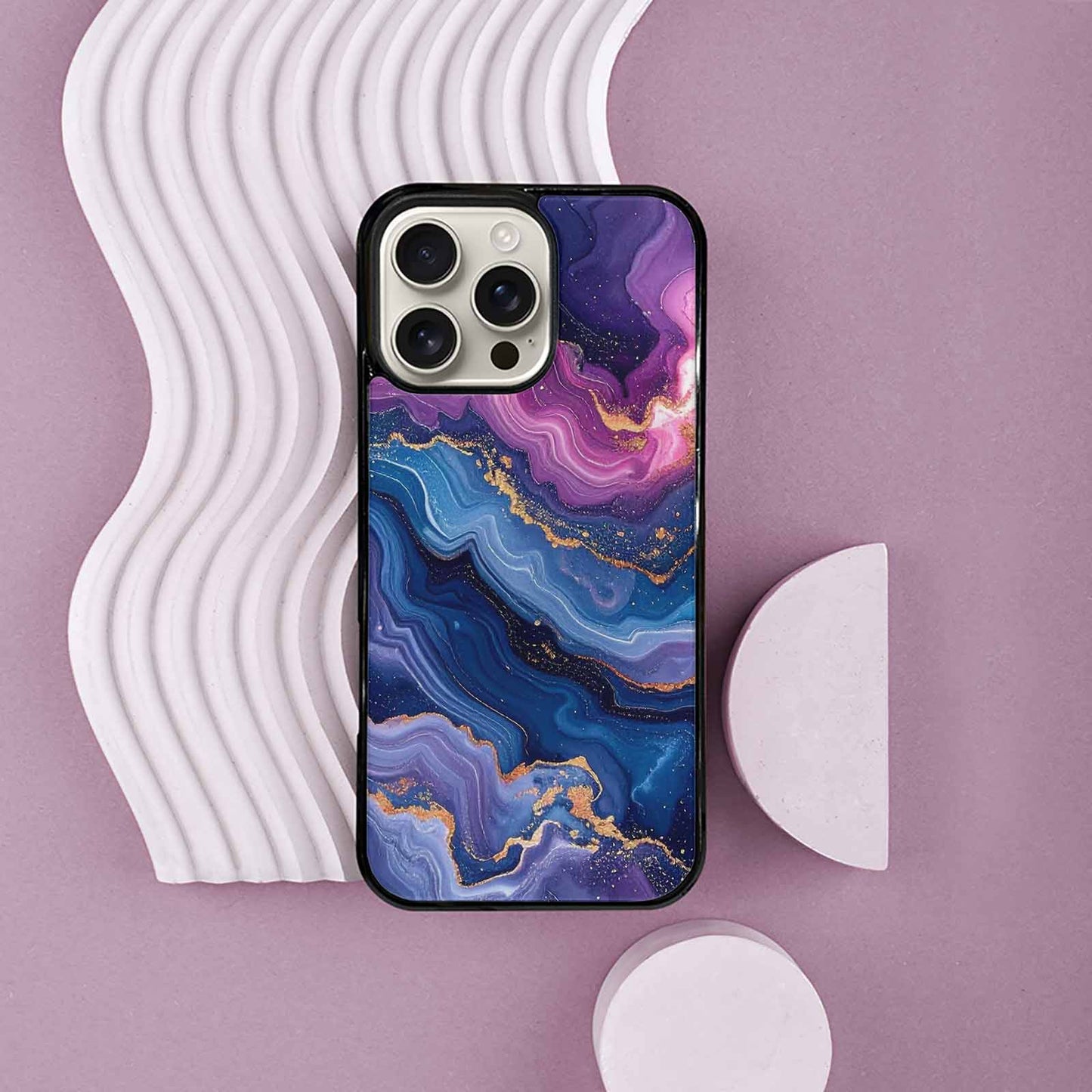 iPhone 16 Pro Max Case — Marble Galaxy, Customized Protective Case