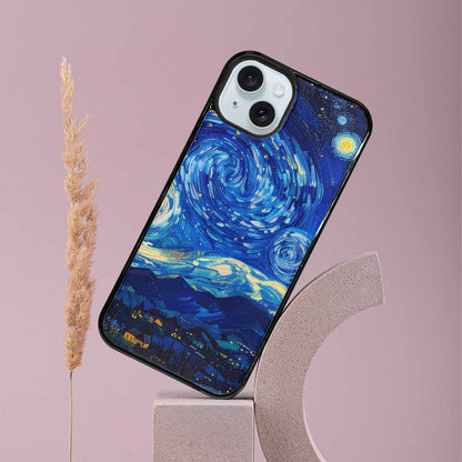 iPhone 15 Plus Case — Starry Night Van Gogh Paint Art, Custom Print Case Cover