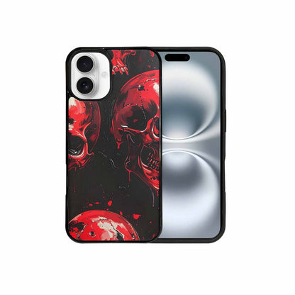 iPhone 16 Plus Case — 1000\'s Of Skulls Overlapping Eachother Everywhere, Custom Phone Case
