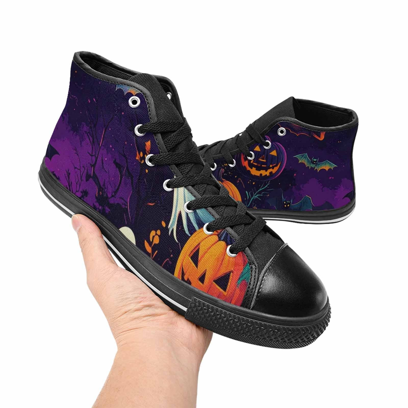 WOMEN'S Halloween Print High Top Canvas Dark Academia Shoes