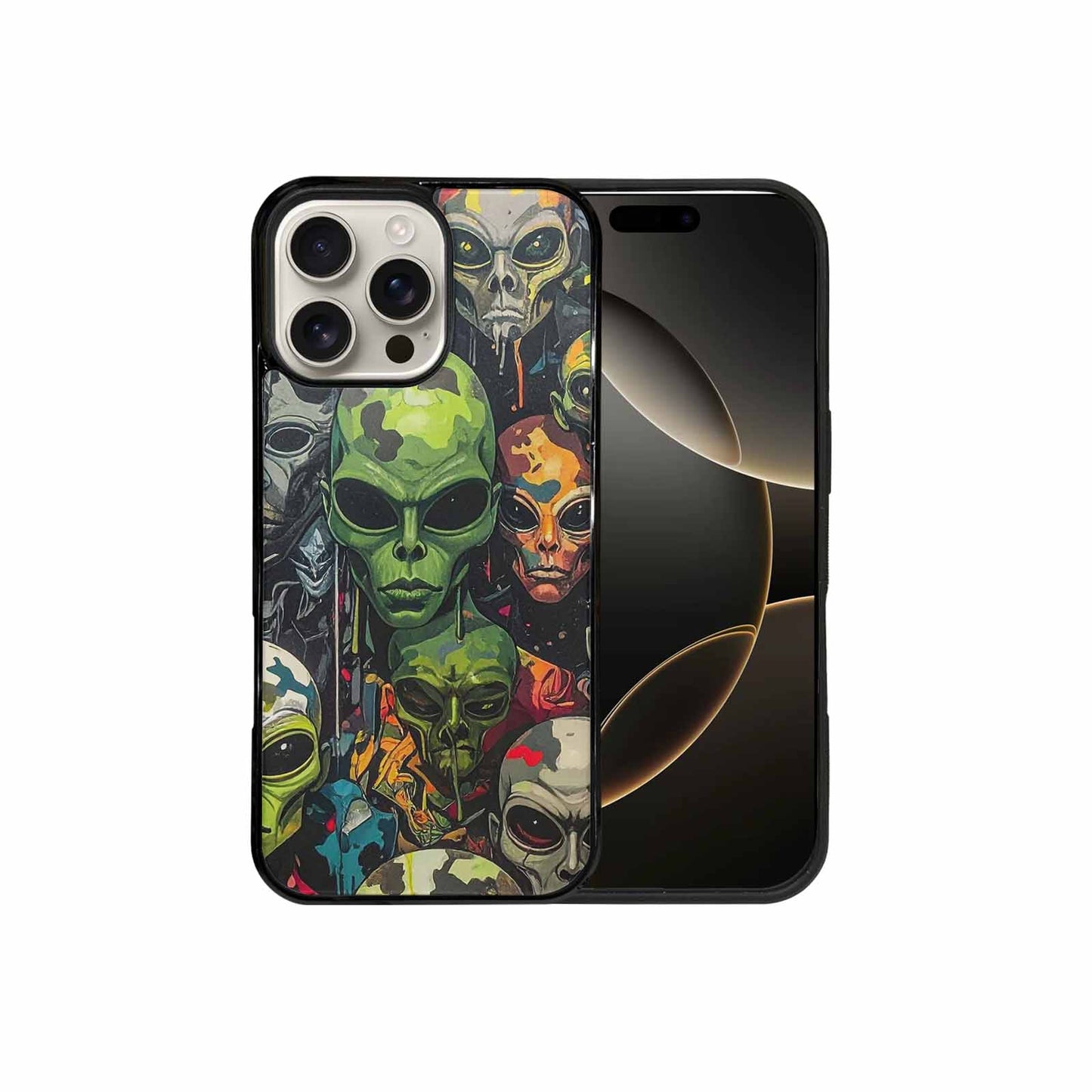 iPhone 16 Pro Max Case — Aliens Camo Aliens Pattern Hundreds Of, Customized Protective Case
