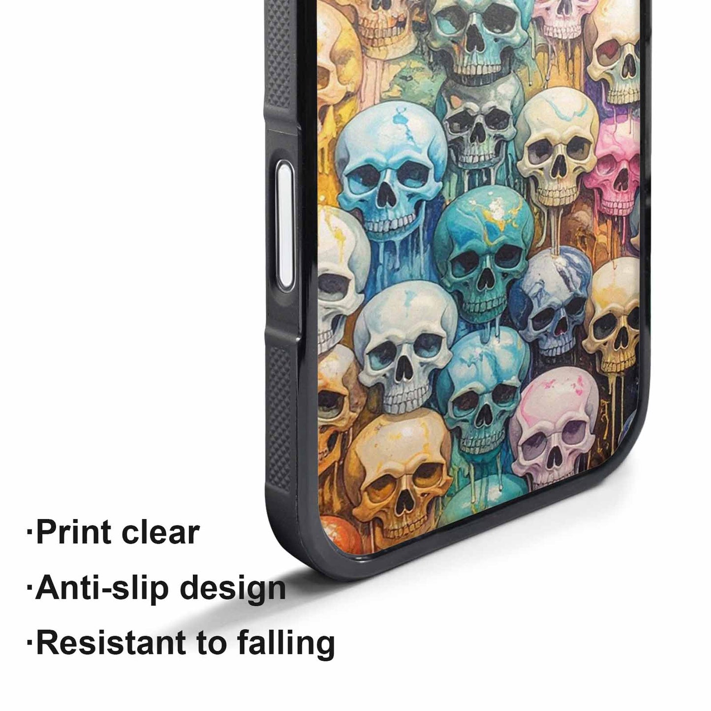 iPhone 17 Pro Case — Skulls Marbleskulls Pattern Kyq Gothic Skulls, Personalized Phone Case