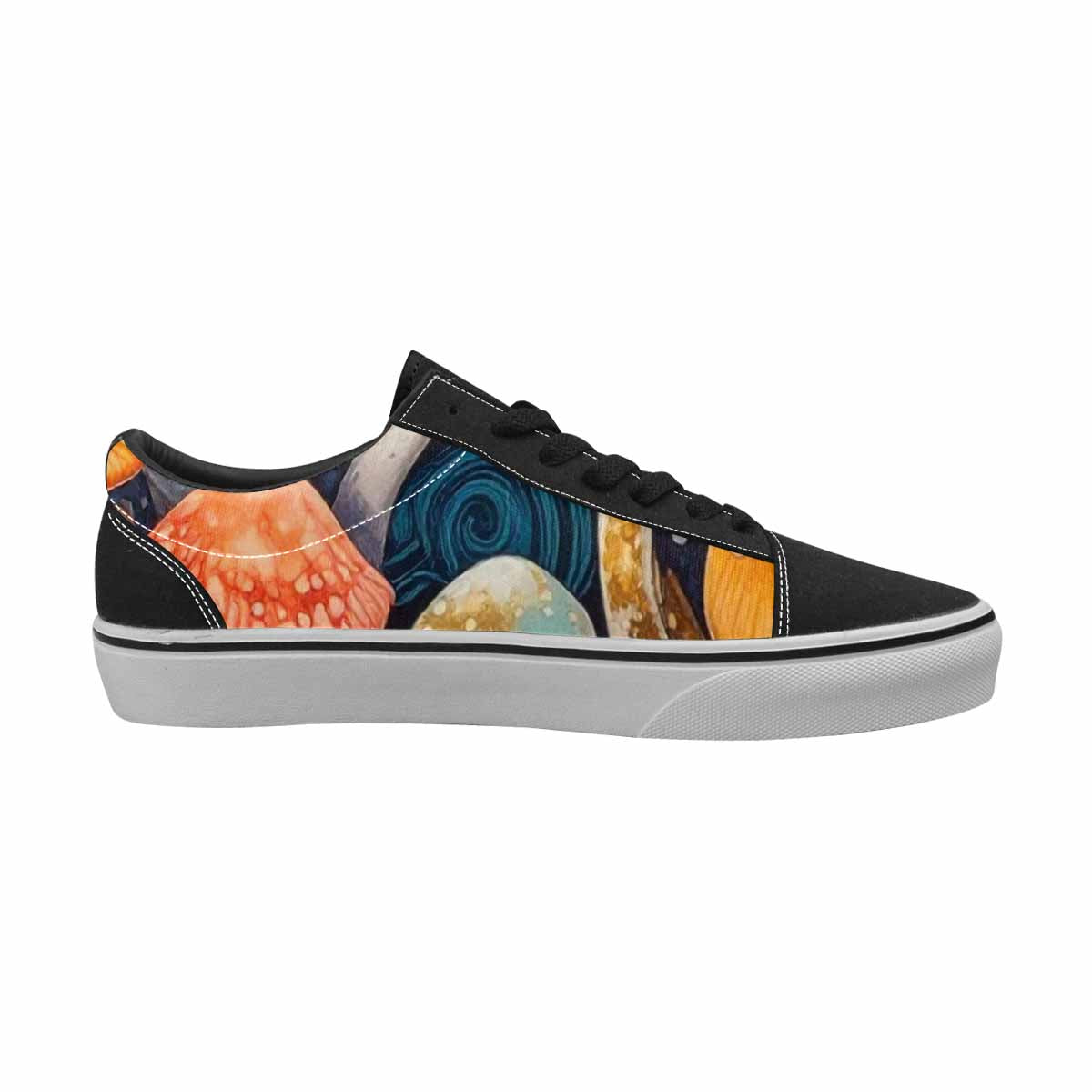 WOMEN'S Mushrooms Lace-Up Canvas Vivid Custom Sneakers