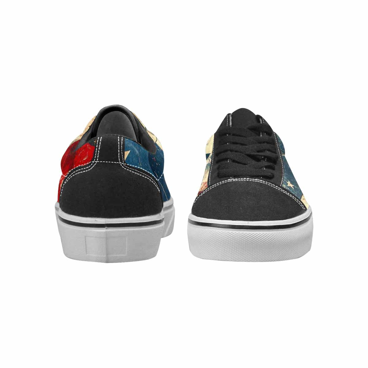 WOMEN'S American Flag Stars Canvas Lace-Up Cottagecore Sneakers