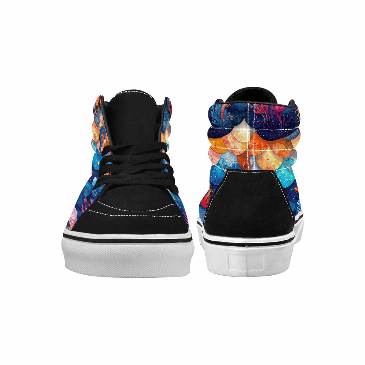 MEN'S Fish Scale Coral High Top Canvas Dreamcore Sneakers