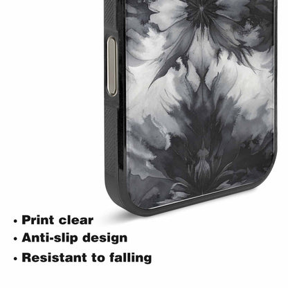 iPhone 15 Pro Max Case — Tie Dye Black And Gray Blended, Custom Art Phone Cover