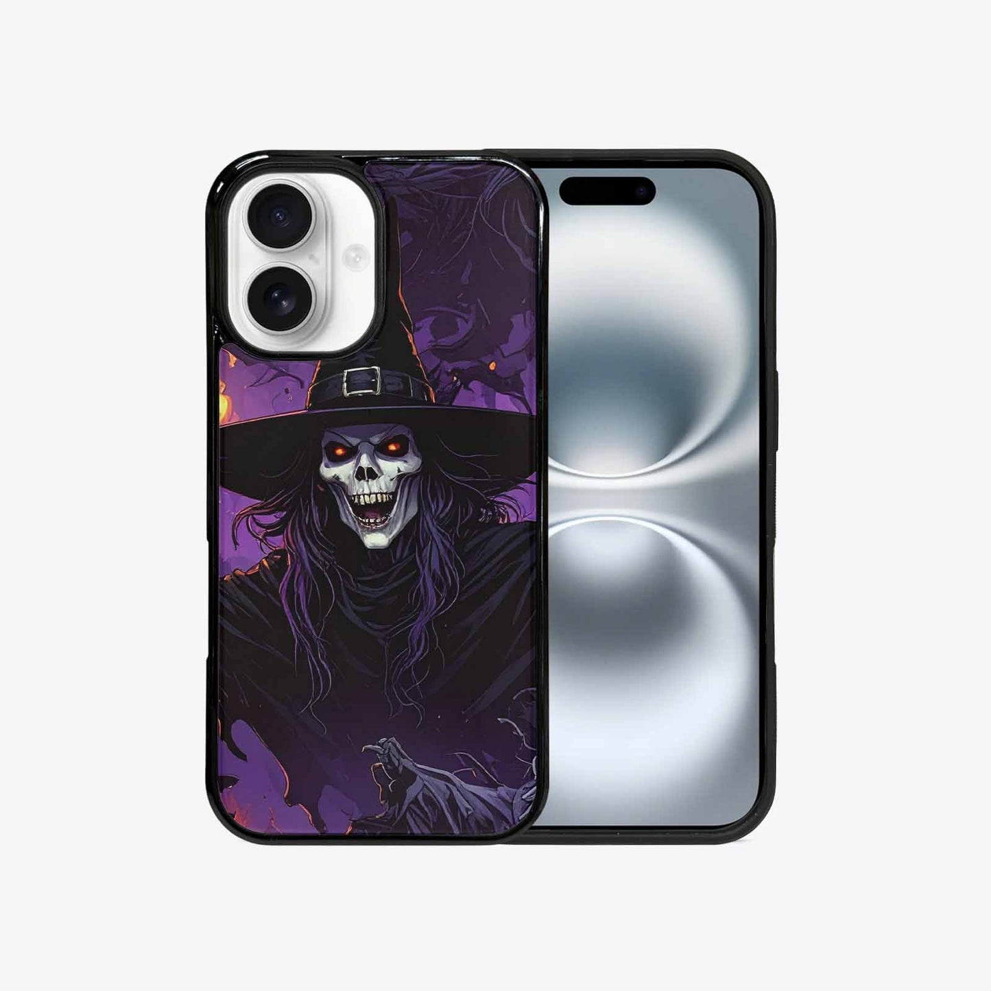 iPhone 16 Case — Scary Horror Halloween Art Print Edge, Custom Print Case Cover