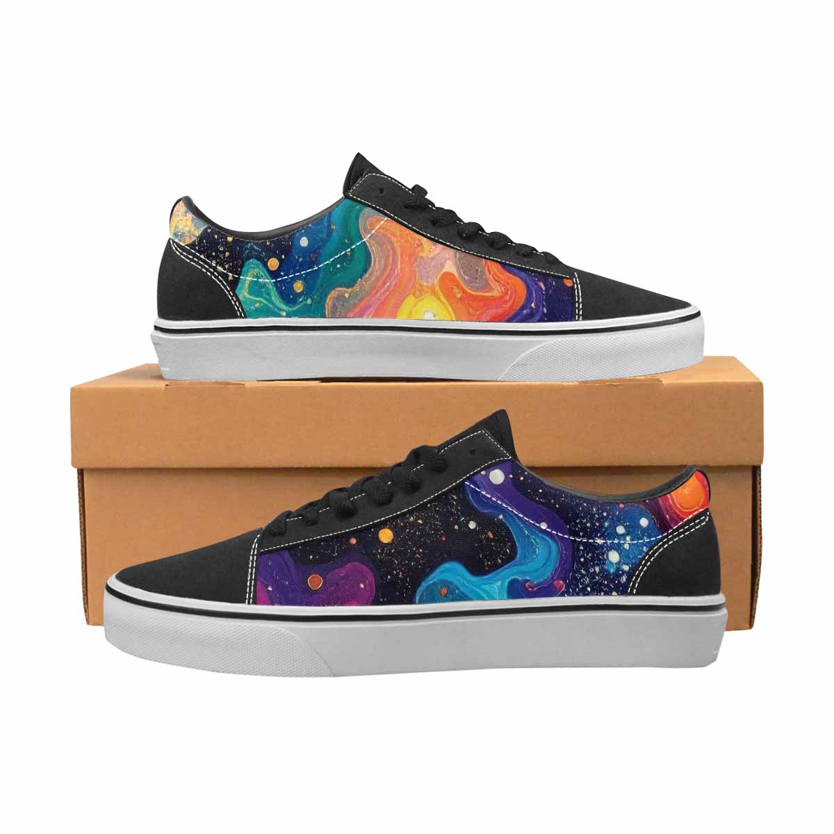 WOMEN'S Galaxy Art - Canvas Lace-Up Surreal Sneakers