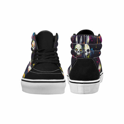 MEN'S Radioactive Ghost Bunny Skull High Top Canvas Dreamlike Shoes