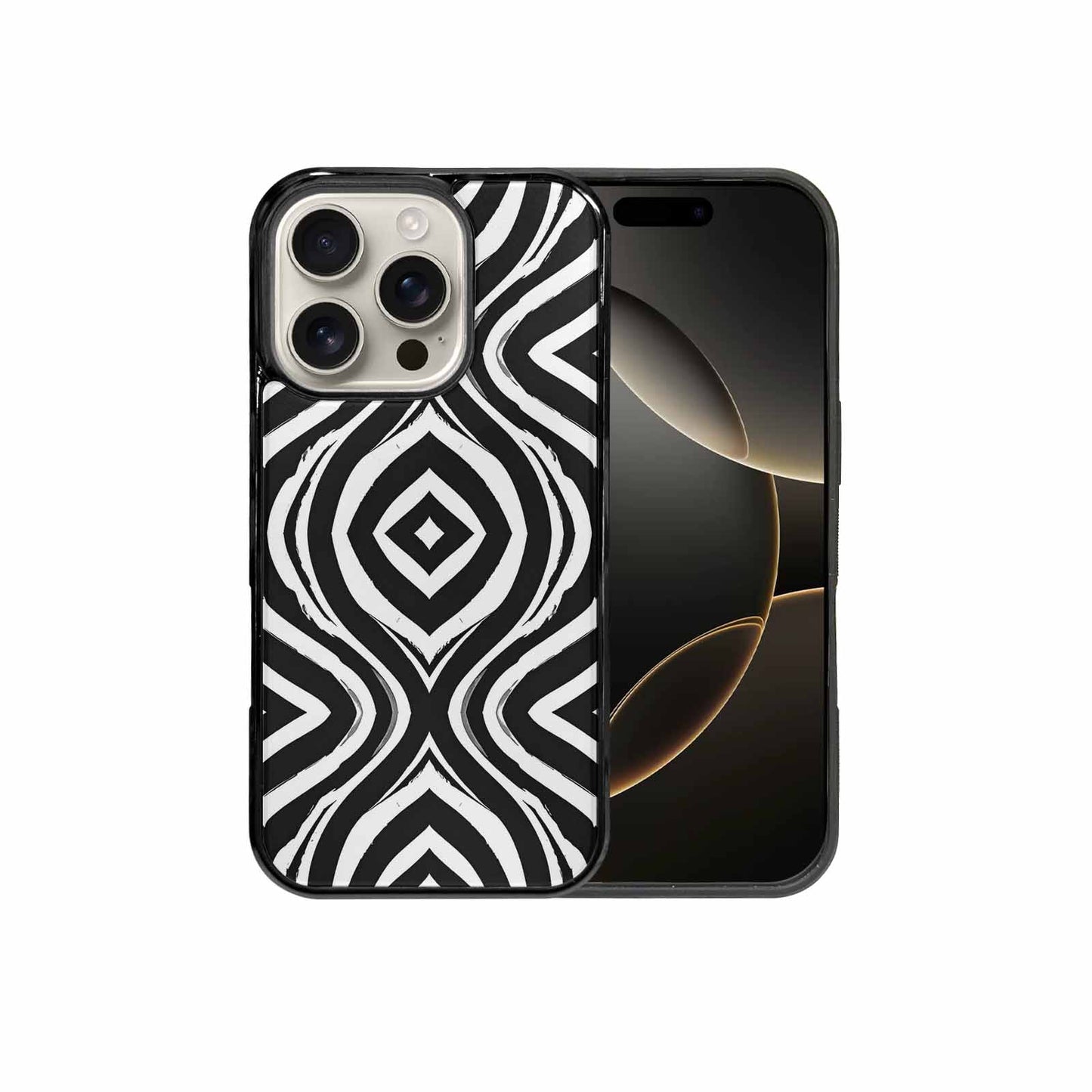 iPhone 16 Pro Case — Classic Zebra Print Custom, Custom Designed Case Cover