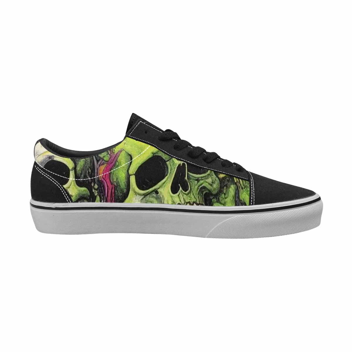 WOMEN'S Rainbow From Skull S Lace-Up Canvas Dreamlike Custom Shoes