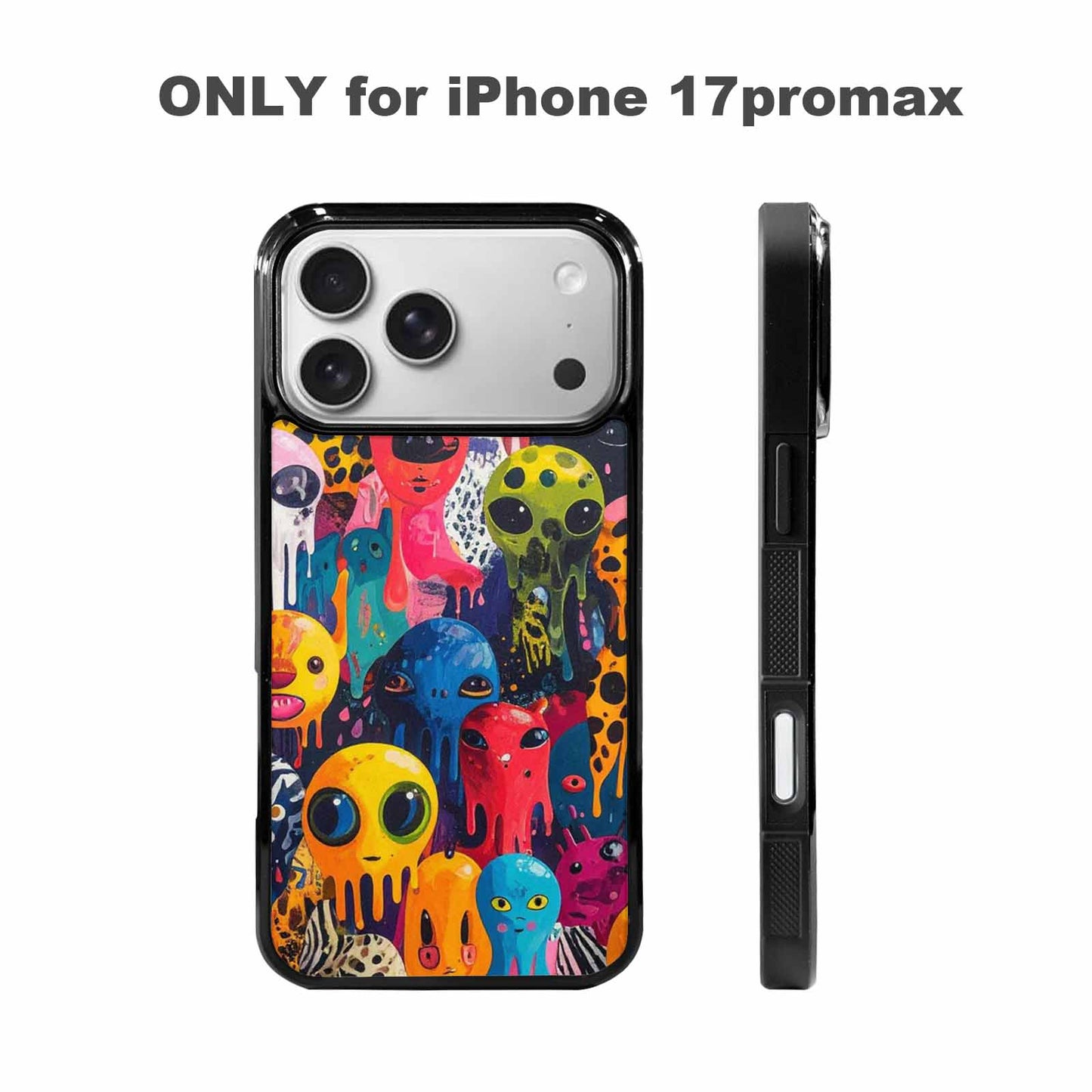 iPhone 17 Pro Max Case — Melting Aliens Pattern Alien Scifi, Customized Protective Case