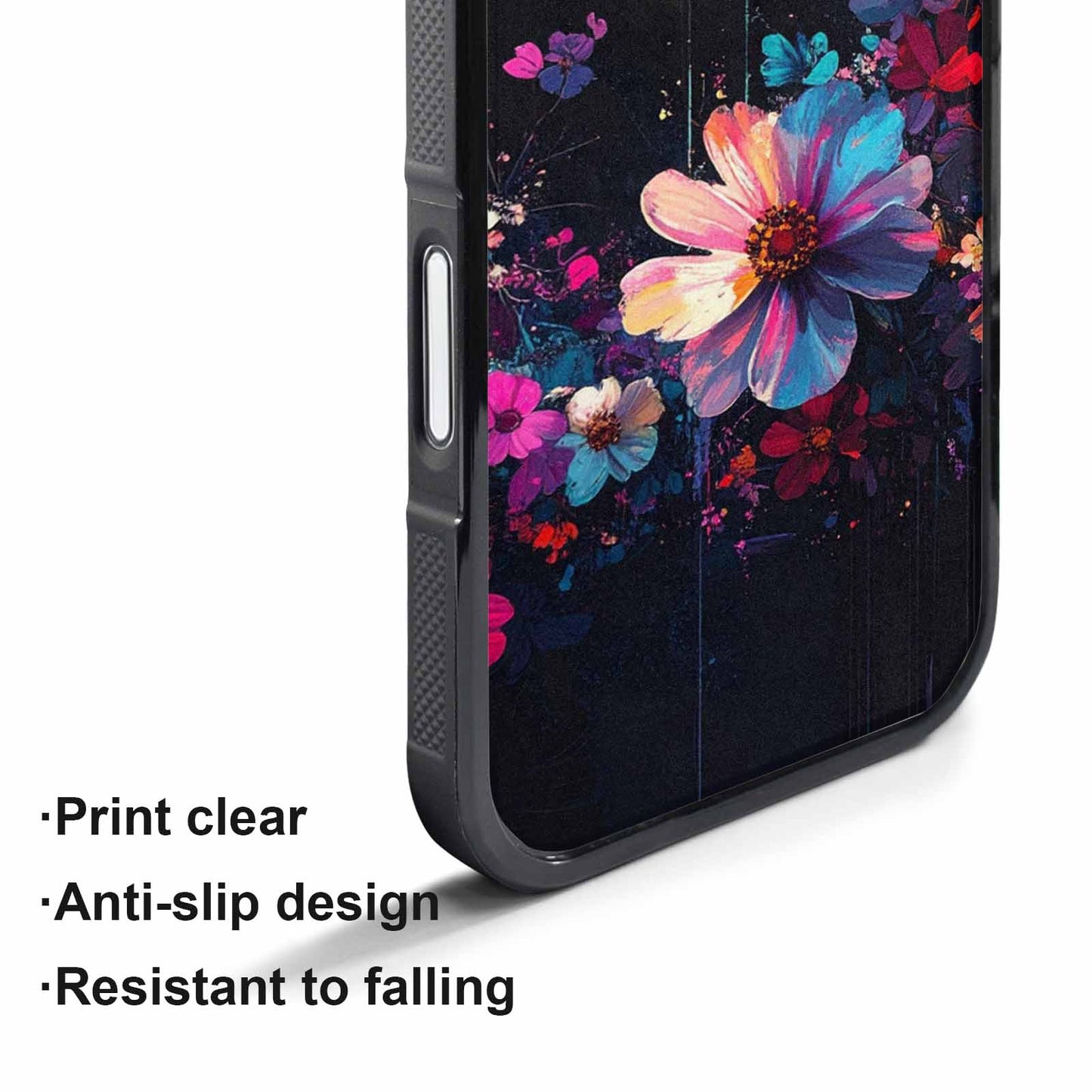 iPhone 17 Air Case — Shadowy Glitch Floral Pattern Hundreds Floral, Custom Print Case Cover