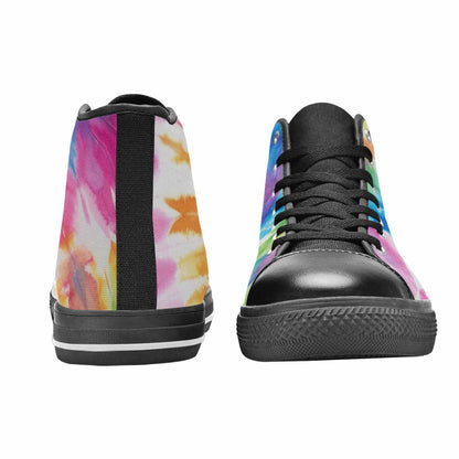 WOMEN'S Tie Dye Rainbow Twist High Top Canvas Vivid Sneakers