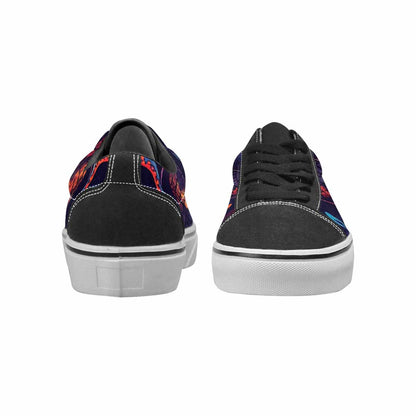 WOMEN'S Snake Skulls Print Canvas Lace-Up Y2K Sneakers