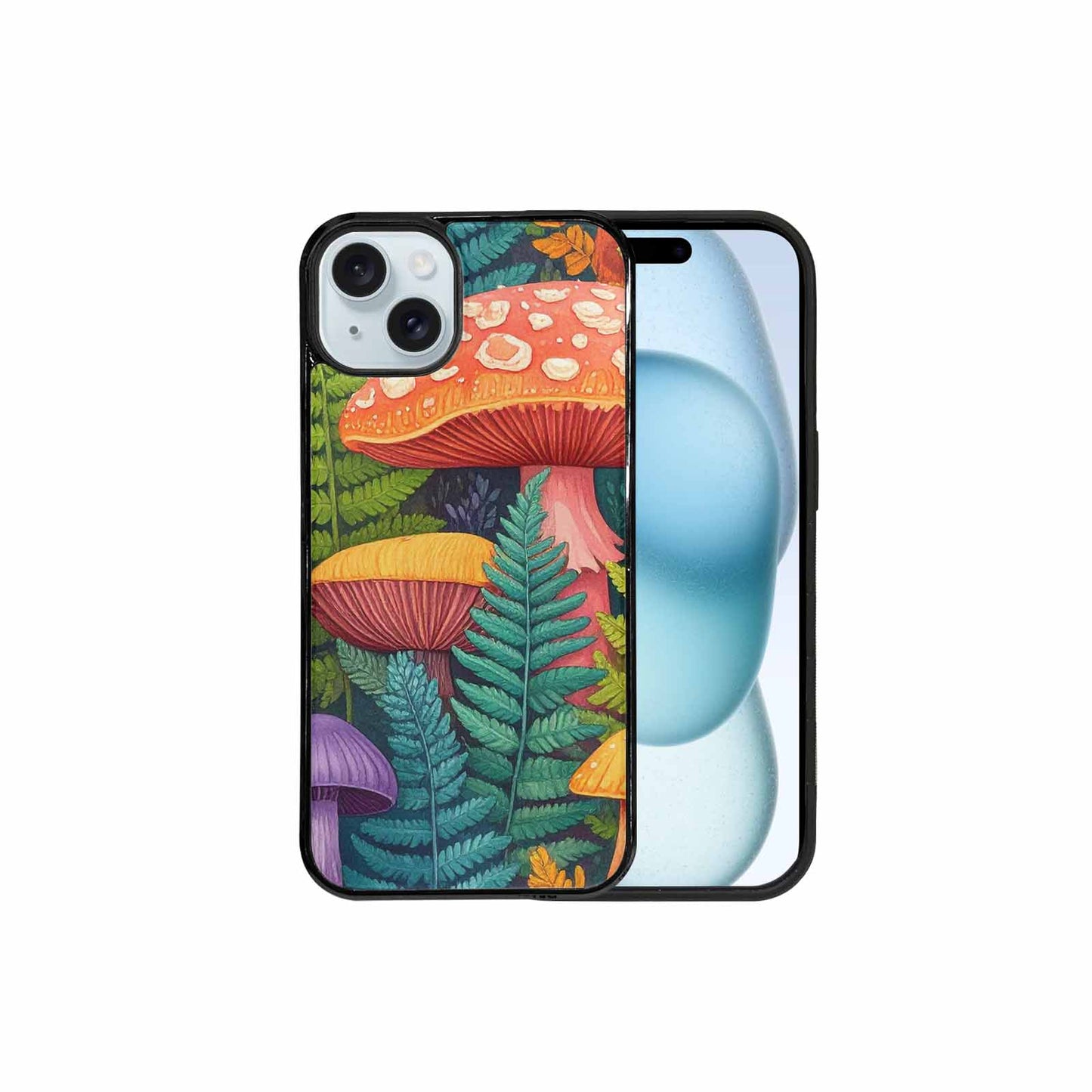 iPhone 15 Plus Case — Mushrooms Botanicalmushrooms P, Custom Phone Case