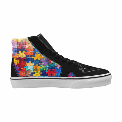MEN'S Autism Puzzle Pieces High Top Canvas Dreamlike Custom Shoes