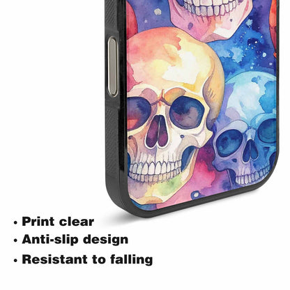 iPhone 16 Pro Max Case — Kulls Watercolor Skulls Small Skull Pattern, Original Design Phone Case
