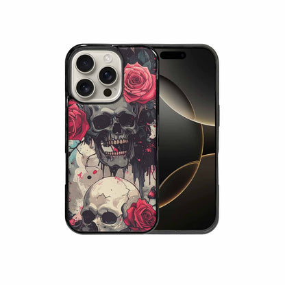 iPhone 16 Pro Case — Skulls And Roses Skulls And Roses, Custom Designed Case Cover