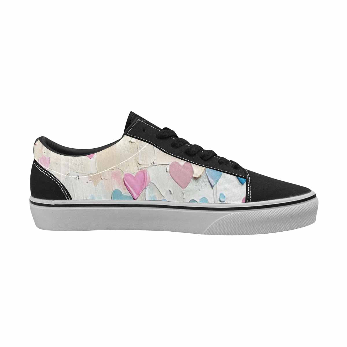 WOMEN'S Transgender Pride Flag Lace-Up Canvas Kaleidoscope Custom Sneakers