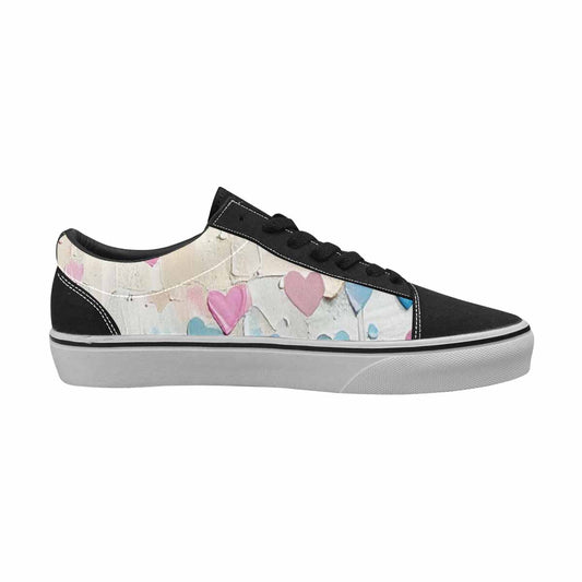WOMEN'S Transgender Pride Flag Lace-Up Canvas Kaleidoscope Custom Sneakers