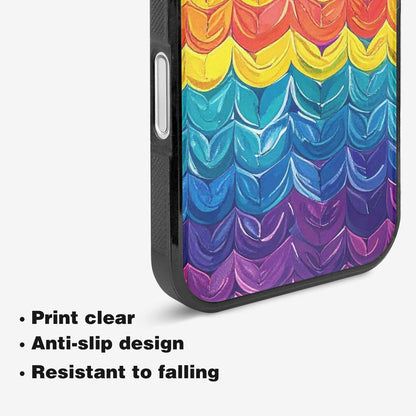 iPhone 16 Case — Pansexual Flag Color Theme Small Rainbow, Custom Designed Case Cover