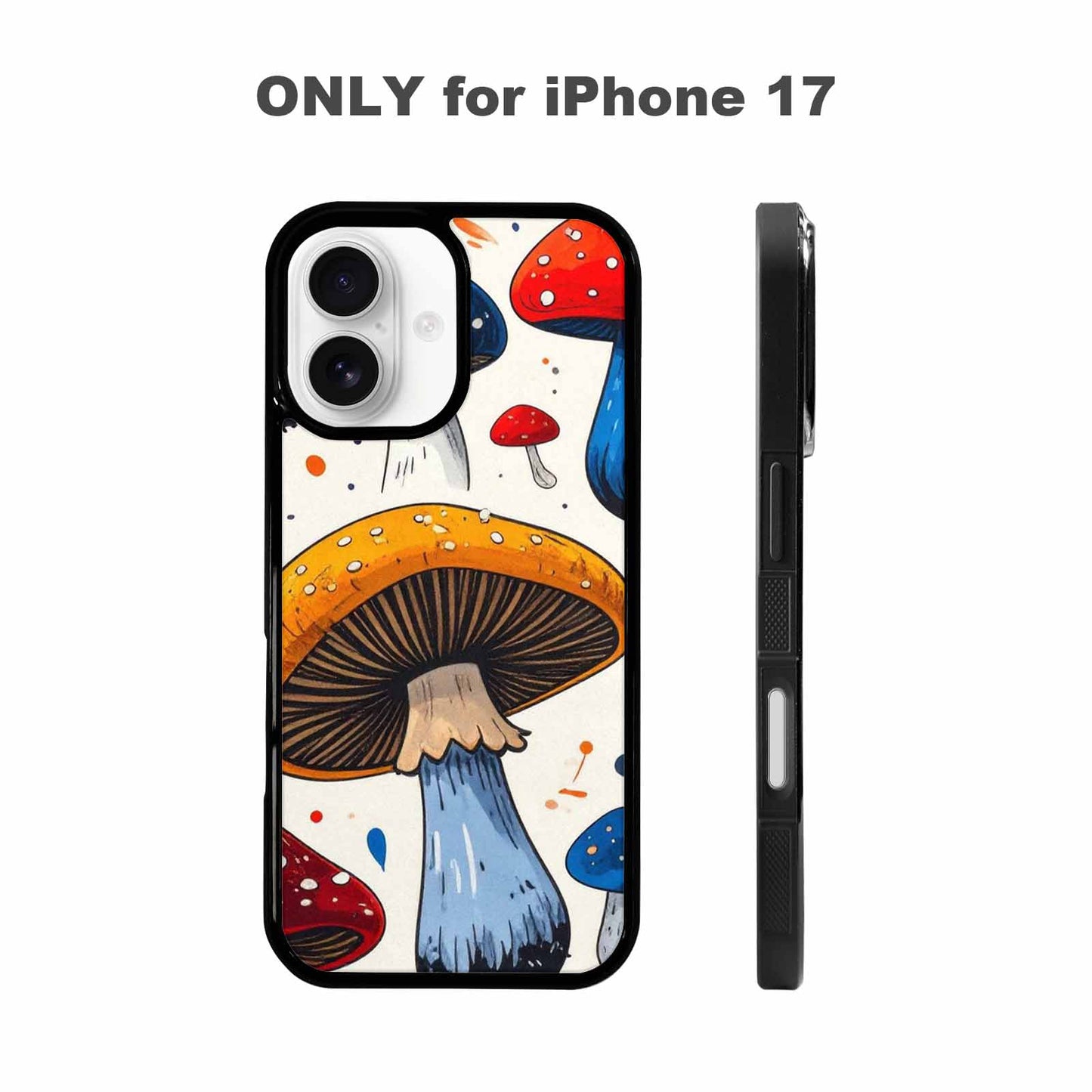 iPhone 17 Case — Vivid Winter Mushroom Cartoon Cute, Custom Printed Phone Case