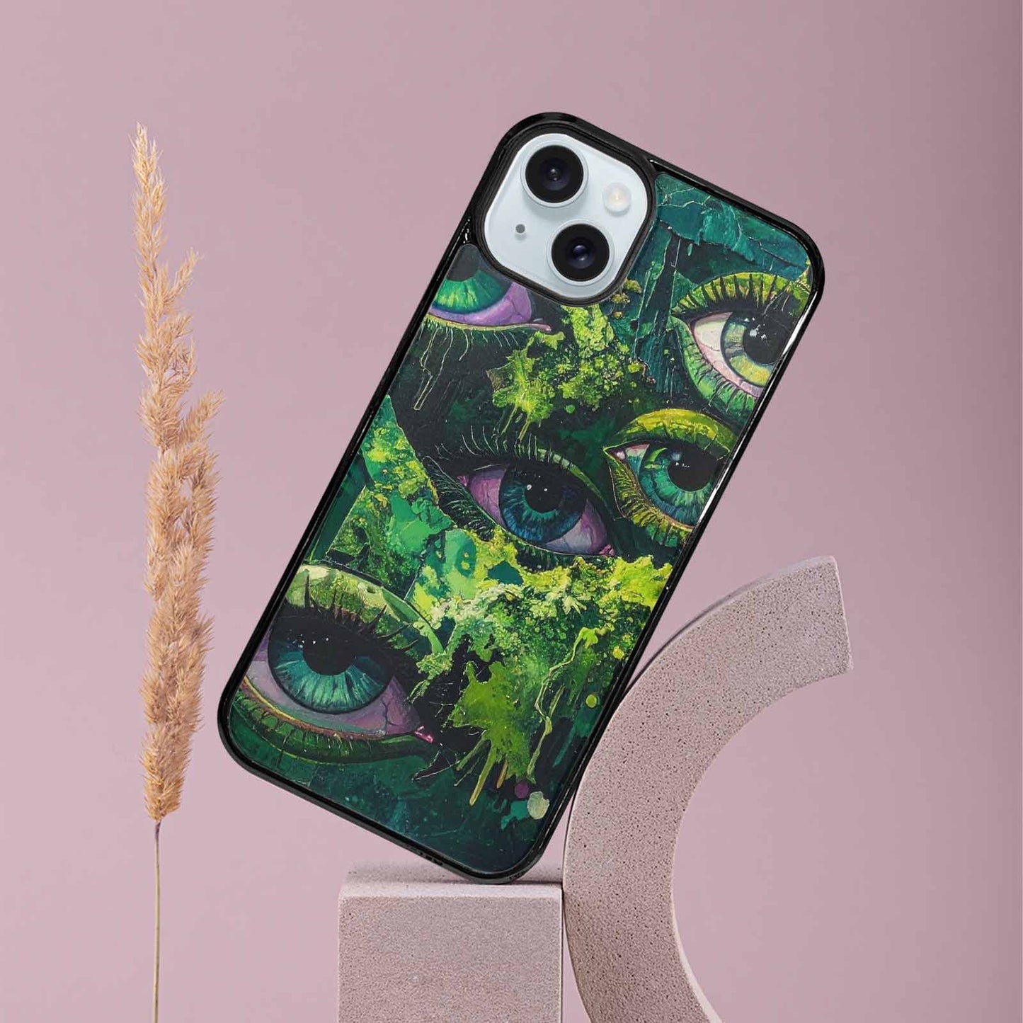 iPhone 15 Plus Case — Reptile Eye Cartoon, Custom Designed Case Cover