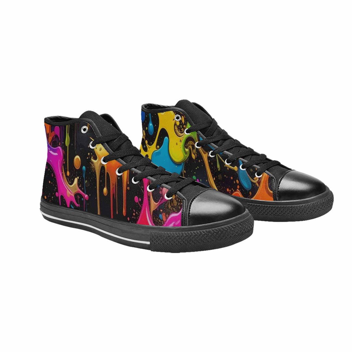 MEN'S Paint Splatter High Top Canvas Aesthetic Custom Sneakers