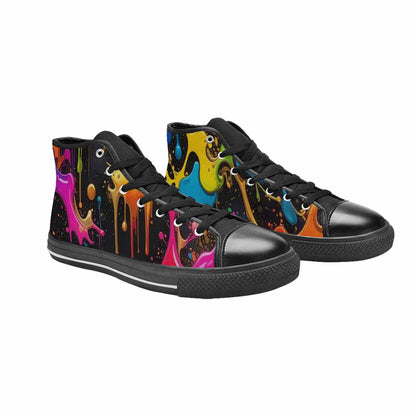 MEN'S Paint Splatter High Top Canvas Aesthetic Custom Sneakers