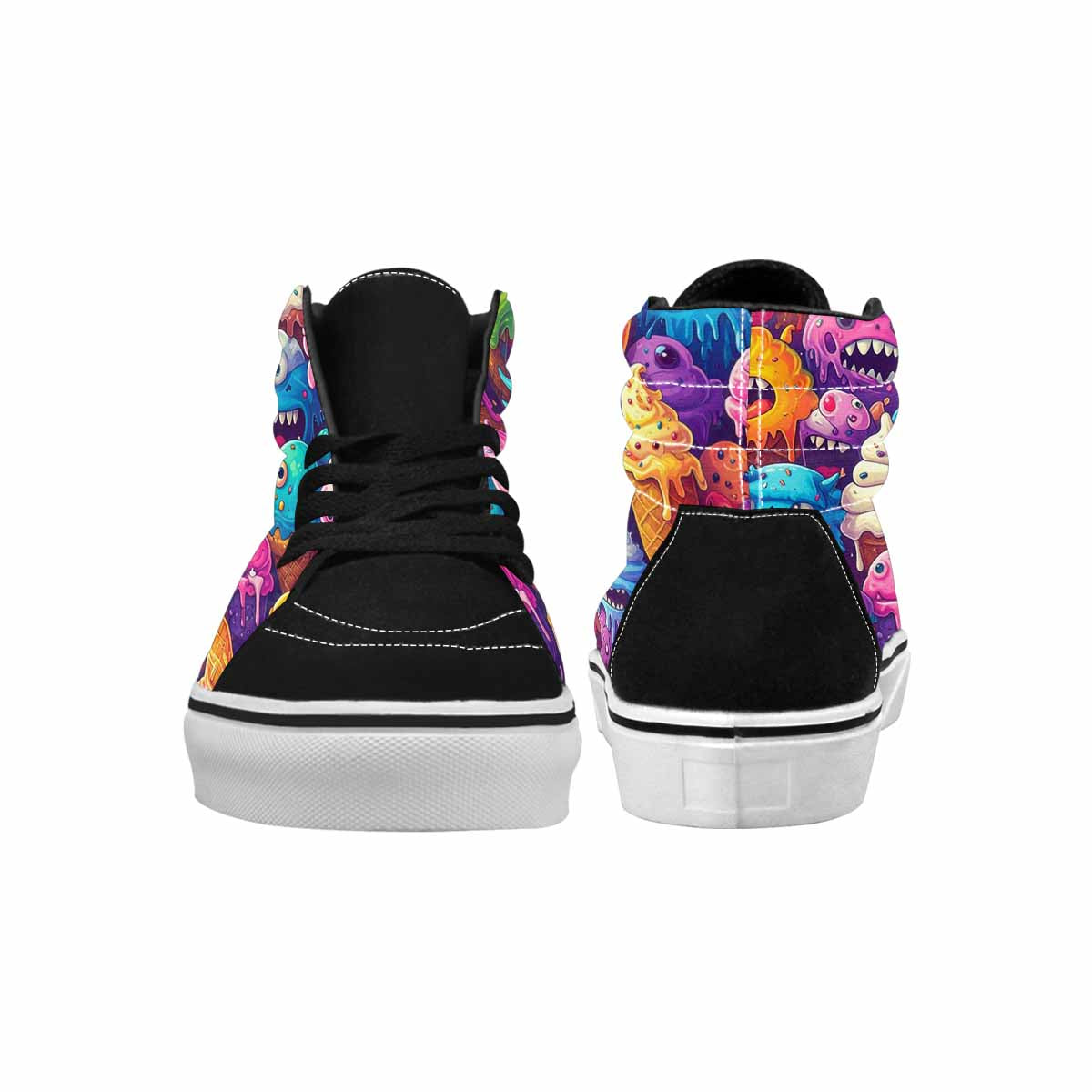 MEN'S Melting Ice Cream Monster High Top Canvas Dreamlike Shoes