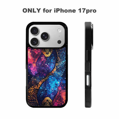 iPhone 17 Pro Case — Snake Print Galaxy Seamless Pattern Animal, Custom Phone Case