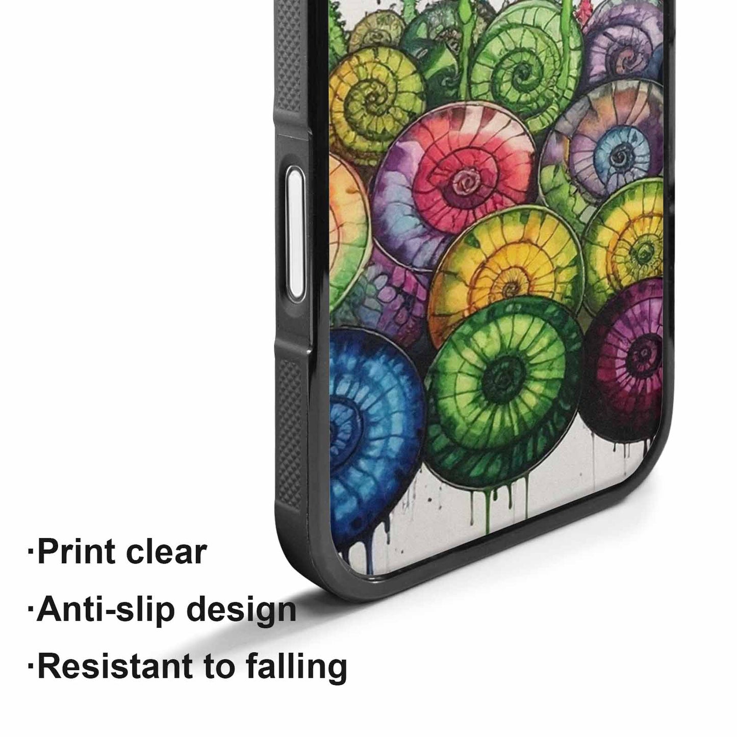 iPhone 17 Case — Black &amp; Green Ink Tie Dye, Custom Art Phone Cover