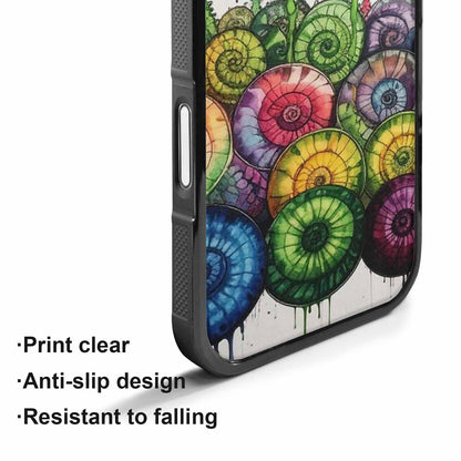 iPhone 17 Case — Black &amp; Green Ink Tie Dye, Custom Art Phone Cover