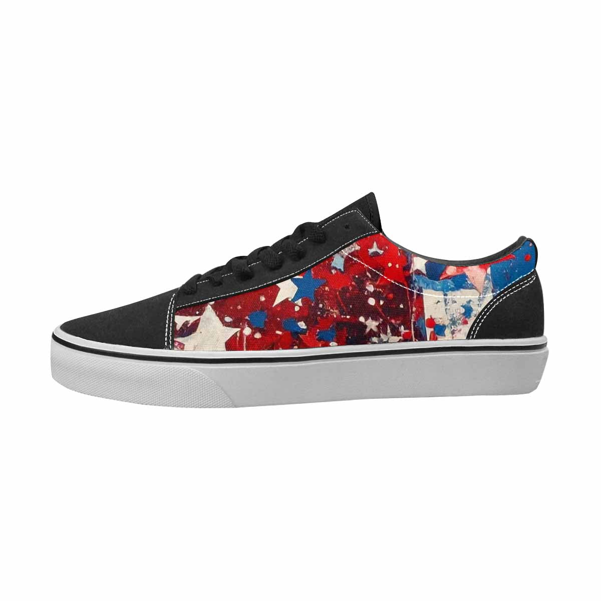 MEN'S Patriotic Canvas Unique Print Kaleidoscope Custom Kicks