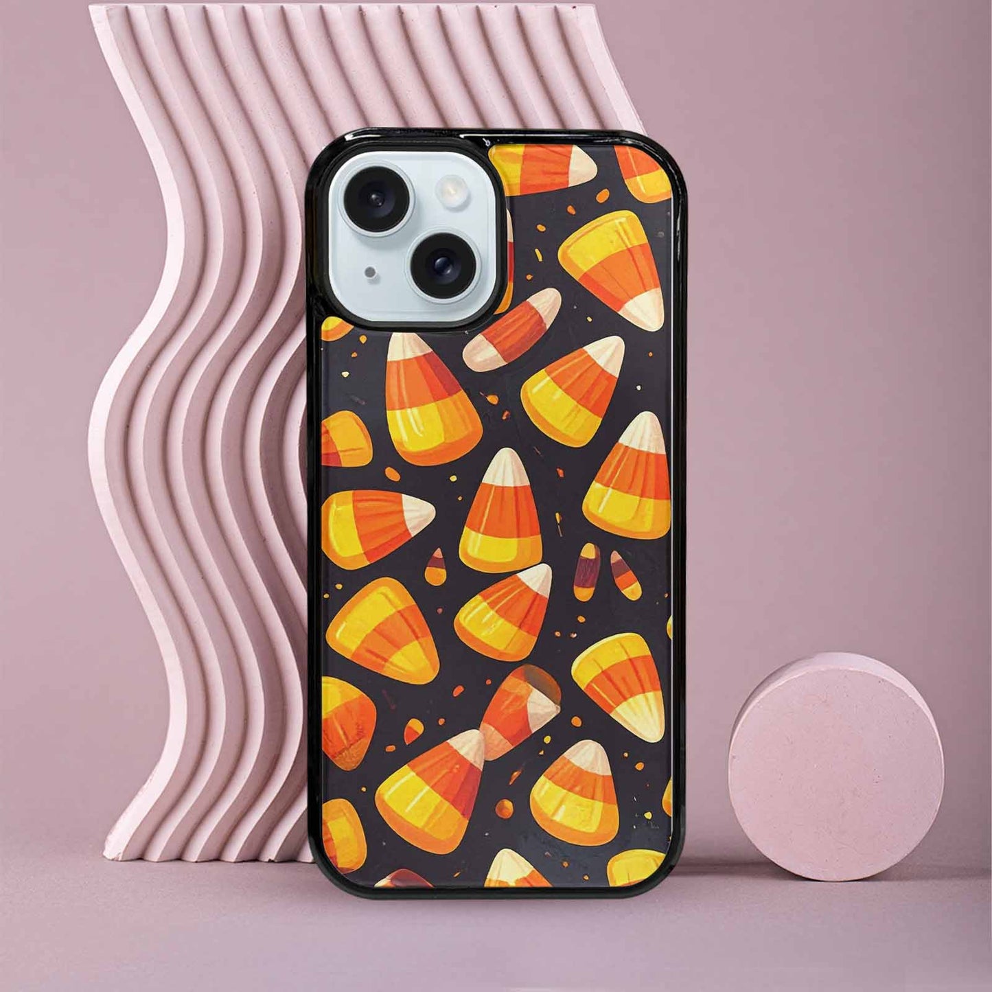 iPhone 15 Case — Halloween Candy Corn, Personalized Phone Case