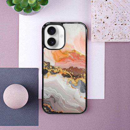 iPhone 16 Case — Marble Vein Marble Veins Pattern Hundreds, Personalized Phone Case