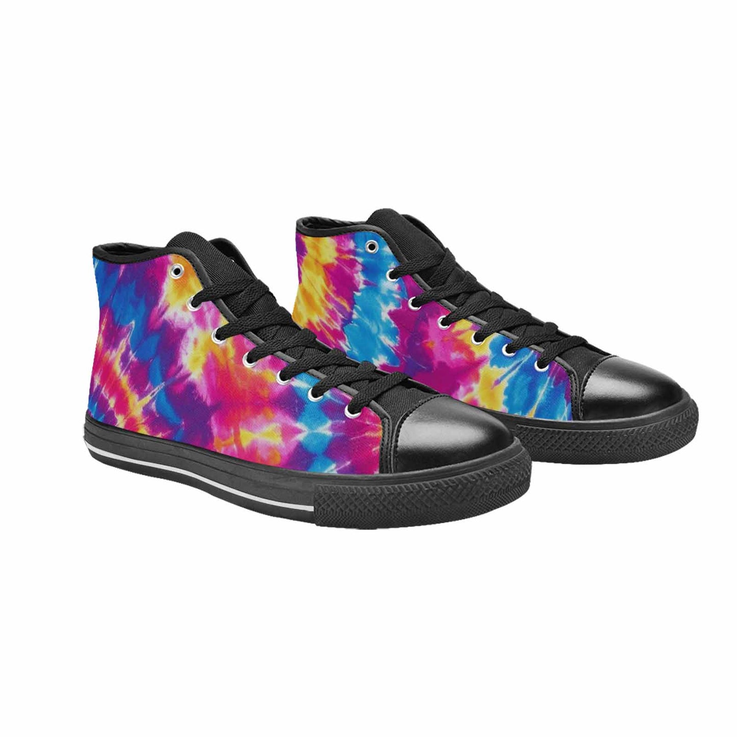 WOMEN'S Tie Dye Spiral High Top Canvas Dreamcore Custom Shoes