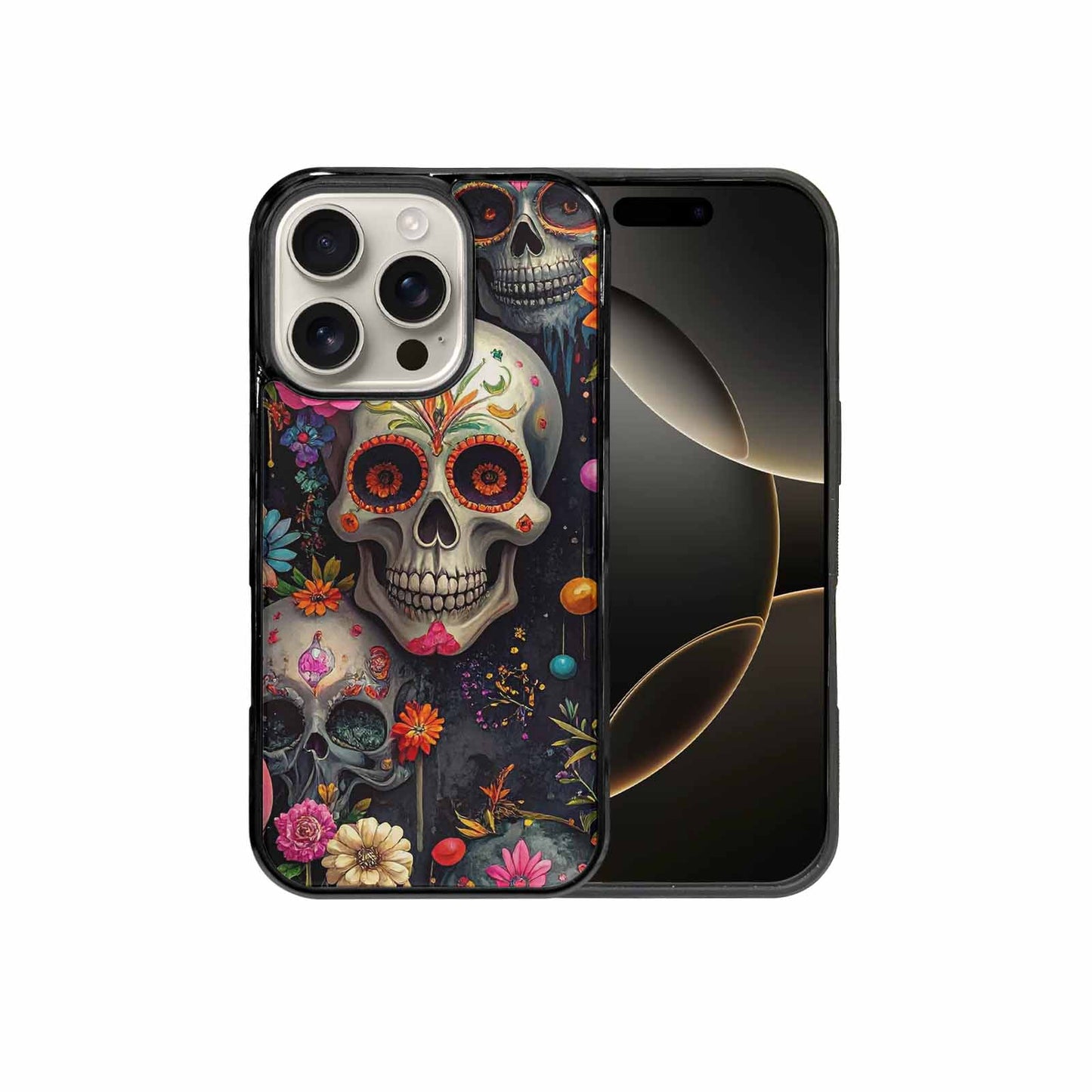 iPhone 16 Pro Case — Greyscale Black And White Dark Black, Customized Protective Case