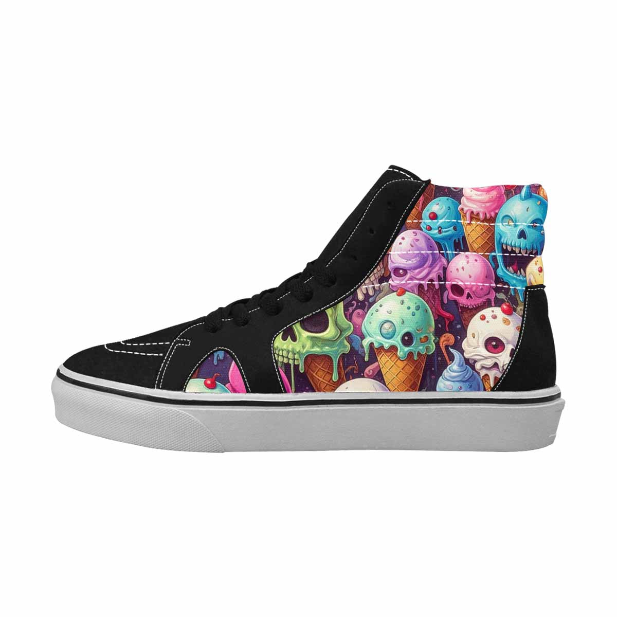 MEN'S Skulls High Top Canvas Statement Aesthetic All Over Print Shoes