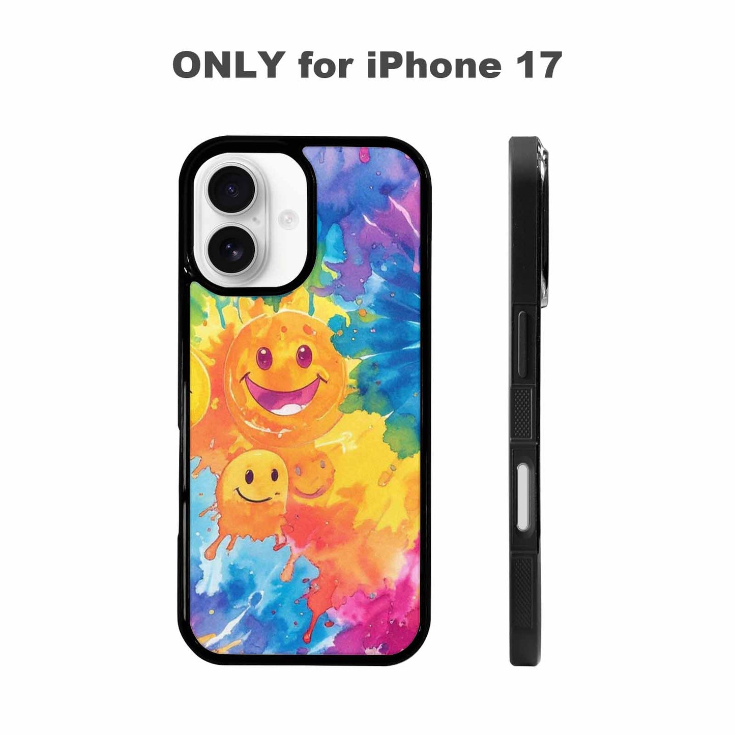 iPhone 17 Case — Smiley Facessmiley Faces Tie Original Art, Custom Printed Phone Case